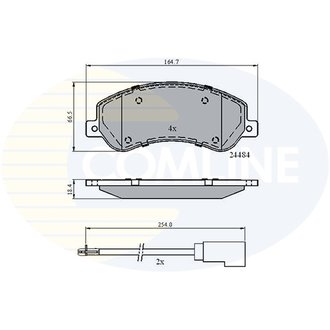 - Гальмівні колодки до дисків Comline CBP21512