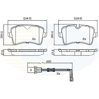 - Гальмівні колодки до дисків Comline CBP22121