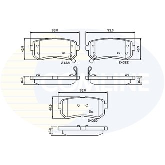 - Гальмівні колодки до дисків Comline CBP32016
