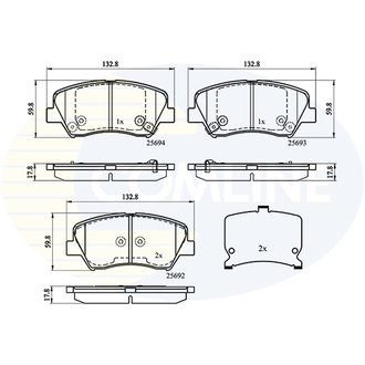 - Гальмівні колодки до дисків Comline CBP32152
