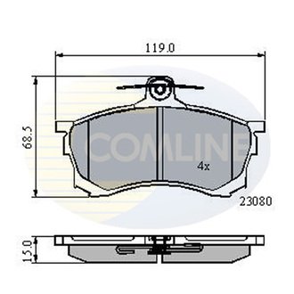 - Гальмівні колодки до дисків Comline CBP3452 (фото 1)