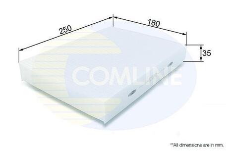 - Фільтр салону аналогWP2124) Comline EKF386