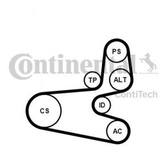 Ремкомплект приводного ремня Contitech 6PK1560K1