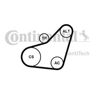 Комплект (ремінь+ролики) Contitech 6PK800K1