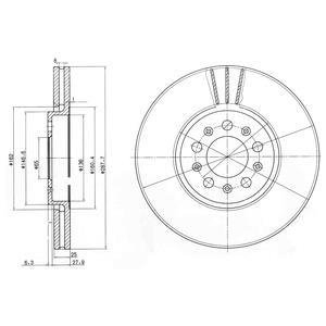 Диск гальмівний Delphi BG3035C