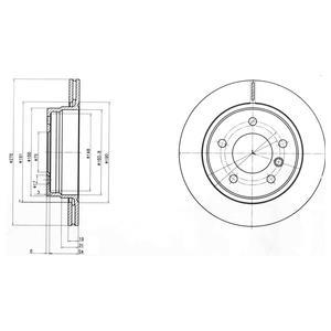 Диск гальмівний Delphi BG3041C