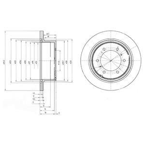 Тормозной диск 2шт в упаковке Delphi BG3105