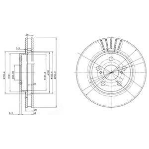 TOYOTA диск гальмівний передн.Carina E 92- Delphi BG3187