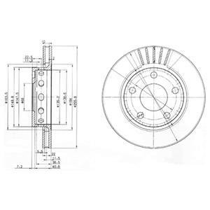 Тормозной диск (в упаковке 2 шт цена за 1 шт) Delphi BG3785 (фото 1)