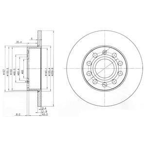 Гальмiвнi диски фарбованi Delphi BG3890C