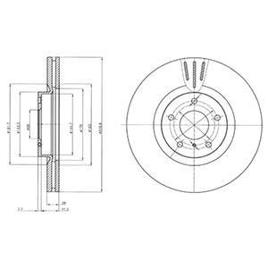 Диск гальмівний Delphi BG4107