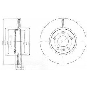 Диск тормозной (2шт в уп) Delphi BG4278C