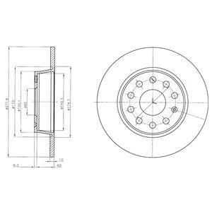 Диск гальмівний Delphi BG4324C