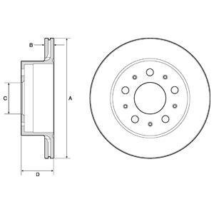 Диск тормозной Delphi BG4796C