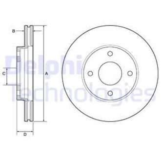 Диск гальмівнийPRZOD Delphi BG4953C