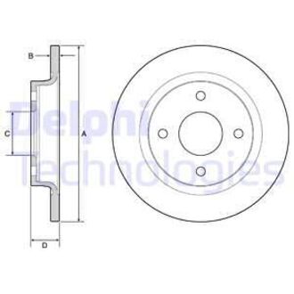 TARCZA HAMULCOWA TYL Delphi BG4954C