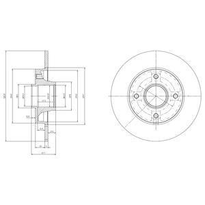 Гальмівний диск з підшипником Delphi BG9022RSC