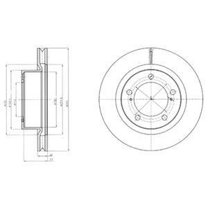 Диск тормозной 1 шт в упаковке Delphi BG9067 (фото 1)