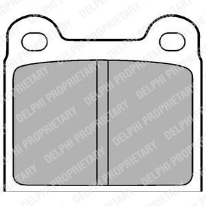 Комплект гальмівних колодок з 4 шт. дисків Delphi LP18