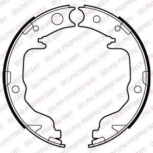 Комплект тормозных колодок, стояночная тормозная система Delphi LS2026