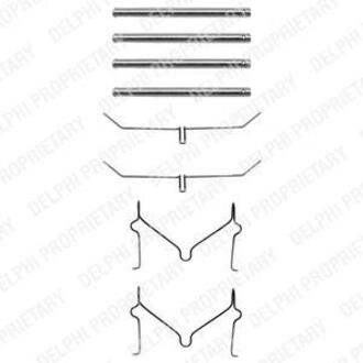Ремкомплект гальмівних колодок Delphi LX0182