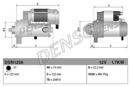 Стартер DENSO DSN1256 (фото 1)