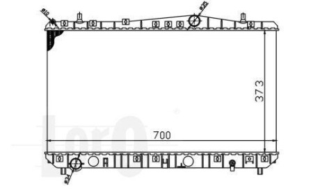 Радіатор охолодження двигуна NUBIRA/LACETTI MT 1.6-1.8 03- DEPO 007-017-0001 (фото 1)