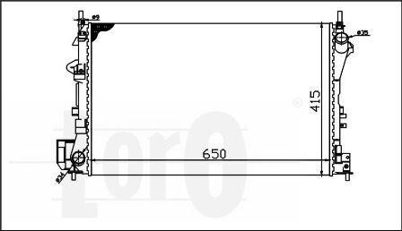 Радіатор охолодження двигуна SIGNUM/VECTRA C 1.6i-1.8i 02- DEPO 037-017-0025 (фото 1)