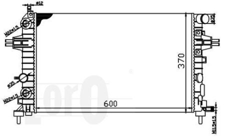 Радіатор охолодження двигуна Astra/Zafira 1.2-1.8 04-15 DEPO 037-017-0046 (фото 1)