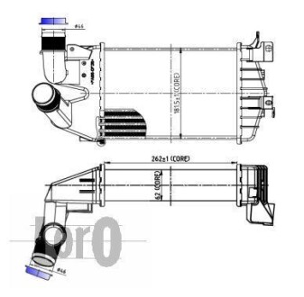 Радіатор інтеркулера Opel Astra H/Zafira 1.3-1.9D 04- DEPO 037-018-0003 (фото 1)