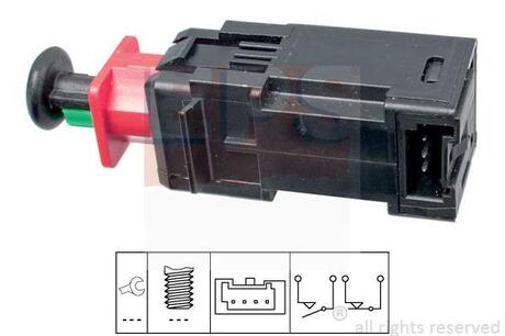 Вимикач стопів Opel Astra H, Corsa D, Signum, Vectra C, Fiat Fiorino, Punto, Nemo EPS 1.810.208 (фото 1)