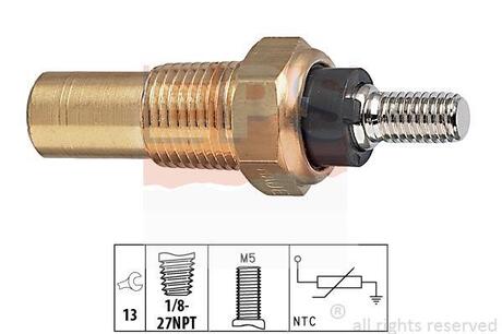 Датчик температури (чорний) Ford Escort/Mondeo 93- EPS 1830124