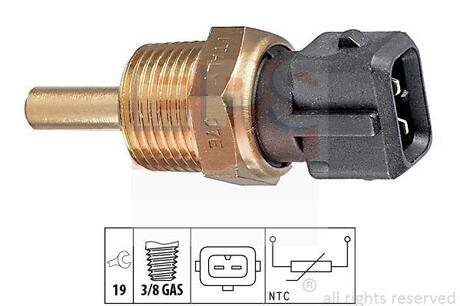 Датчик температури води Hyundai Sonata 1.8-3.0 93-98/Mitsubishi Lancer 1.3-1.5 12V 89-92/PajeroII 2.4-3.0 91-00/Opel Campo 2.5-3.1 TD/DTI 92- EPS 1.830.144