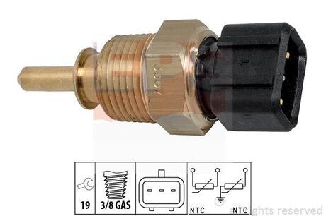 Датчик температури охл.рідини Hyundai Accent, Elantra, Gets, i20, i30, ix35 /Kia Carens, Cerato, Ceed 01- EPS 1.830.367