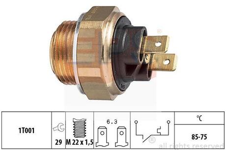 Термовыключатель вентилятора радиатора EPS 1.850.008