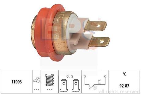 Термовыключатель вентилятора радиатора EPS 1.850.042