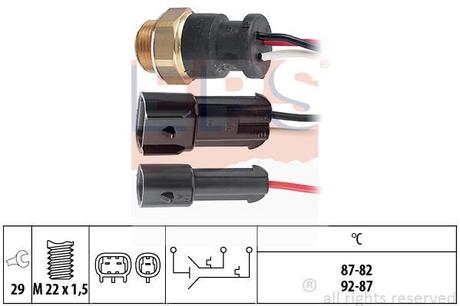 Термовимикач вентилятора радіатора EPS 1.850.611