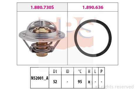 Термостат Nissan Juke/Tiida/Qashqai/X-Trail/Renault Fluence/Koleos/Laguna III/Megane III 1.6/1.8/2.0 2003- EPS 1.880.730