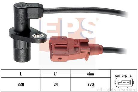 Датчик положення к/вала Peugeot 106 I (1A, 1C) 91-04 EPS 1.953.127