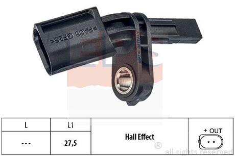 Датчик ABS перед правий VW T-5 / Skoda Octavia EPS 1.960.006