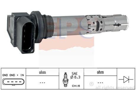 Катушка VW Passat/Skoda Octavia/Seat Toledo 1.2-1.6 98- 12V EPS 1.970.474