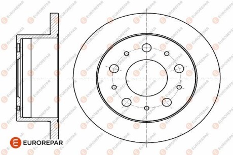 Диск тормозной задний Jamper3-Boxer3 DIAM 280 EP 16 PSA Eurorepar 1642766780