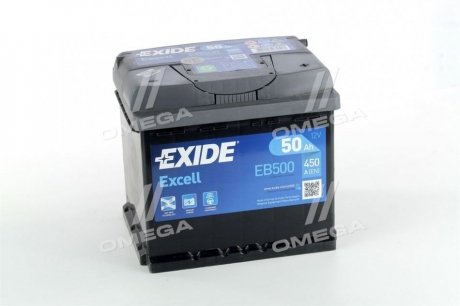 Аккумулятор 50ah-12v excell(207х175х190),r,en450 EXIDE EB500