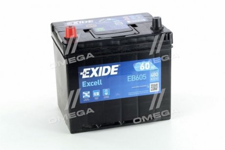 Аккумулятор 60ah-12v excell(230х172х220),l,en480 EXIDE EB605