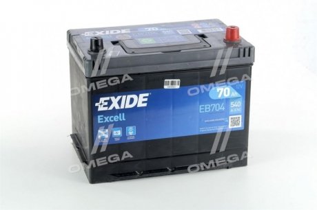 Аккумулятор 70ah-12v excell(266х172х223),r,en540 EXIDE EB704