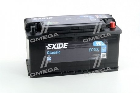 Аккумулятор 90ah-12v classic(353х175х190),r,en720 !кат. -15% EXIDE EC900