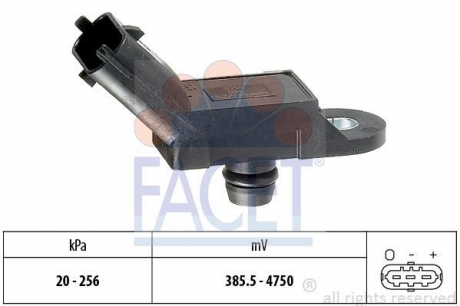 Датчик абсолютного тиску (manifold air pressure sensor, map sensor) FACET 10.3055