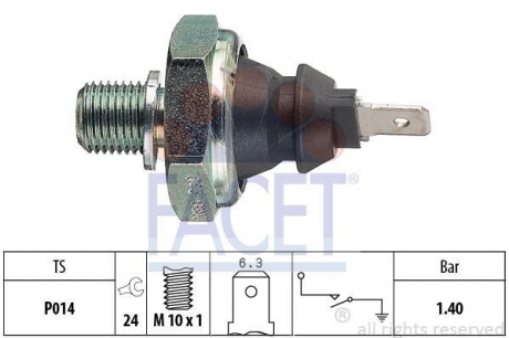 Датчик тиску оливи Audi A3/A4/A6 94-05 FACET 7.0046