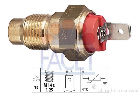 Датчик температури ОЖ Volvo 440-460-480 86-96 FACET 7.3203