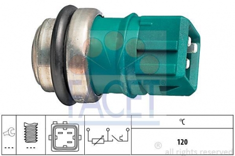 Датчик температури охолоджувальної рідини FACET 7.3550